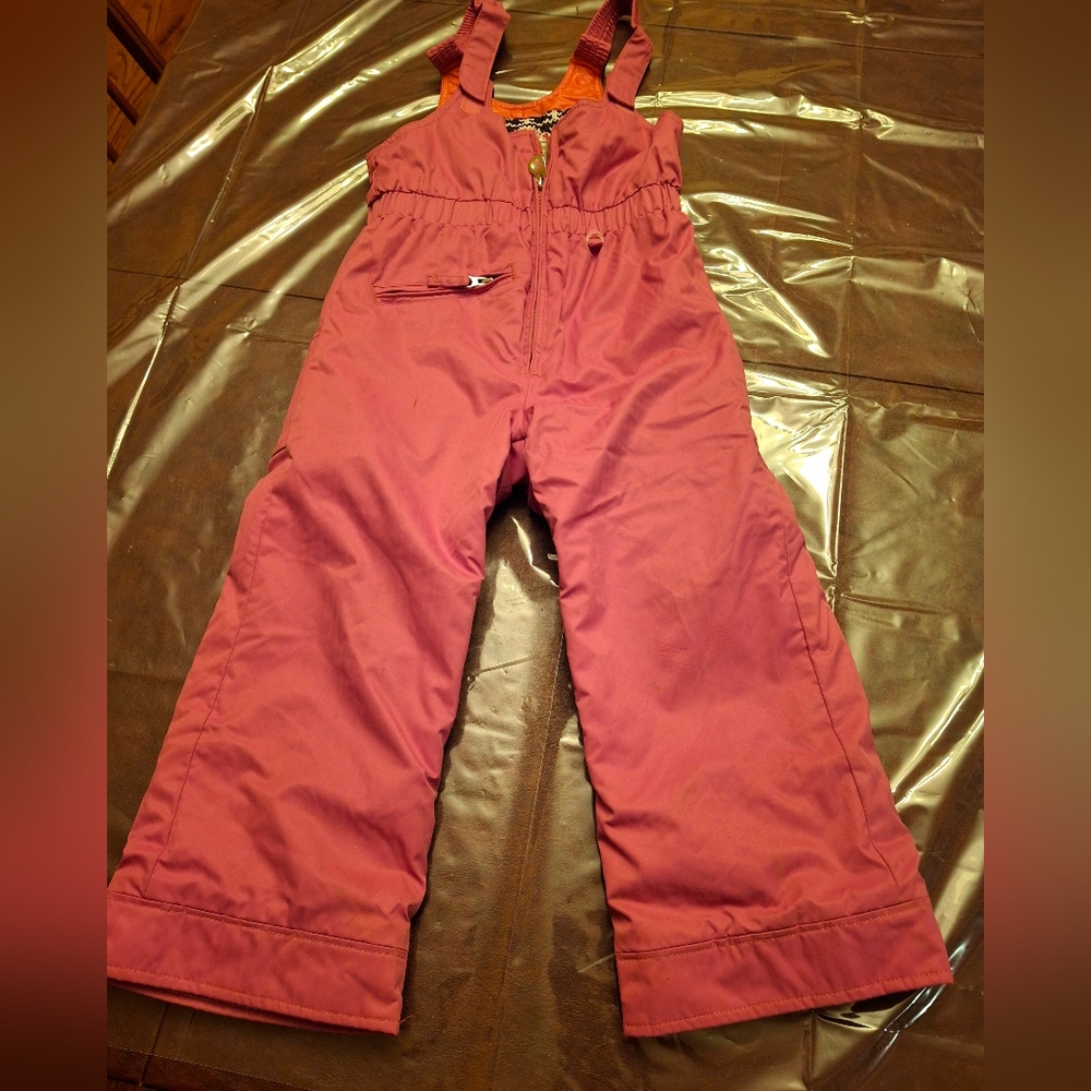 Pink winter snow pants